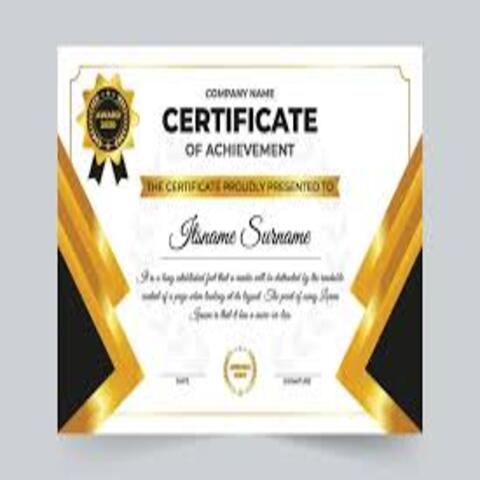 certificate